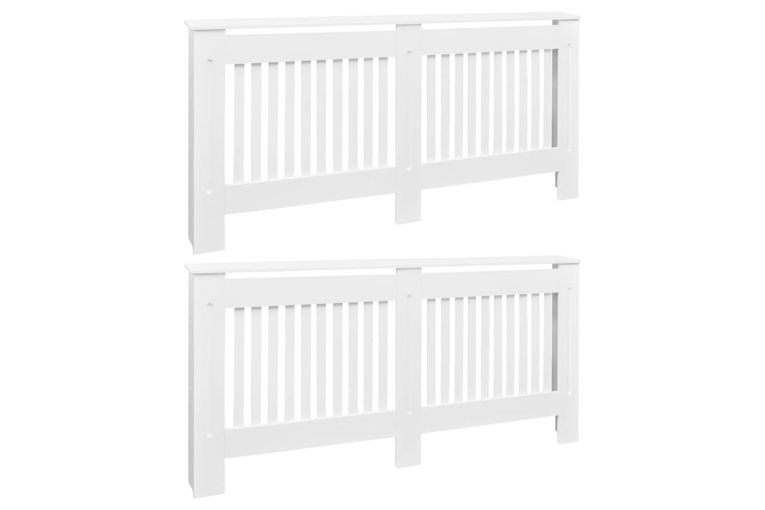 vidaXL Radiator Covers 2 Pcs White Mdf 172cm