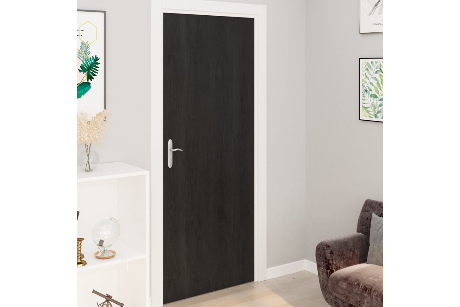 vidaXL Self-adhesive Furniture Film Dark Wood 500x90cm Pvc