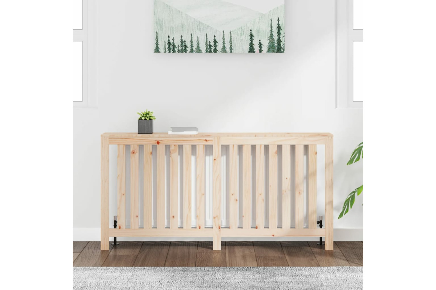 vidaXL 822581 Radiator Cover 169x19x84cm Solid Wood Pine