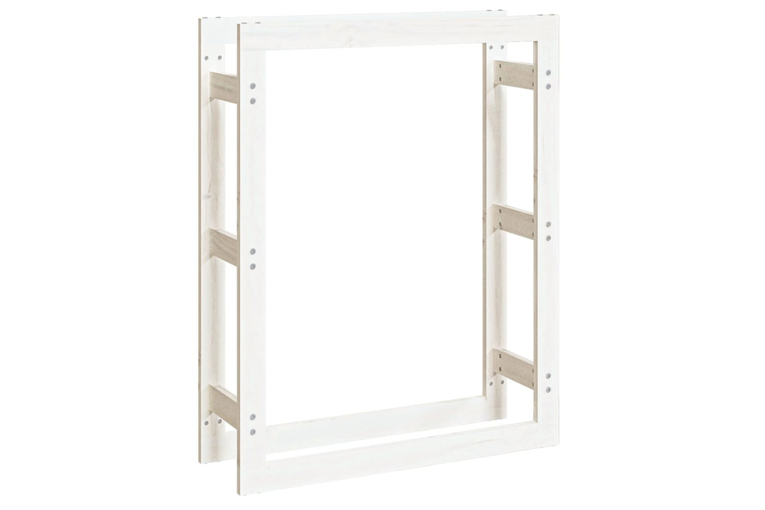 vidaXL 822418 Firewood Rack White 80x25x100cm Solid Wood Pine