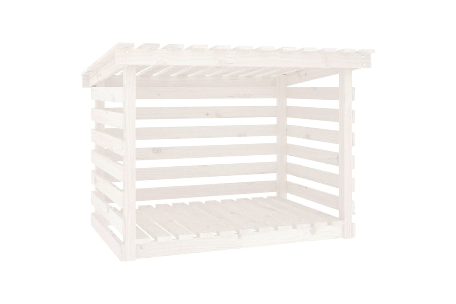 vidaXL 822228 Firewood Rack White 108x73x79cm Solid Wood Pine