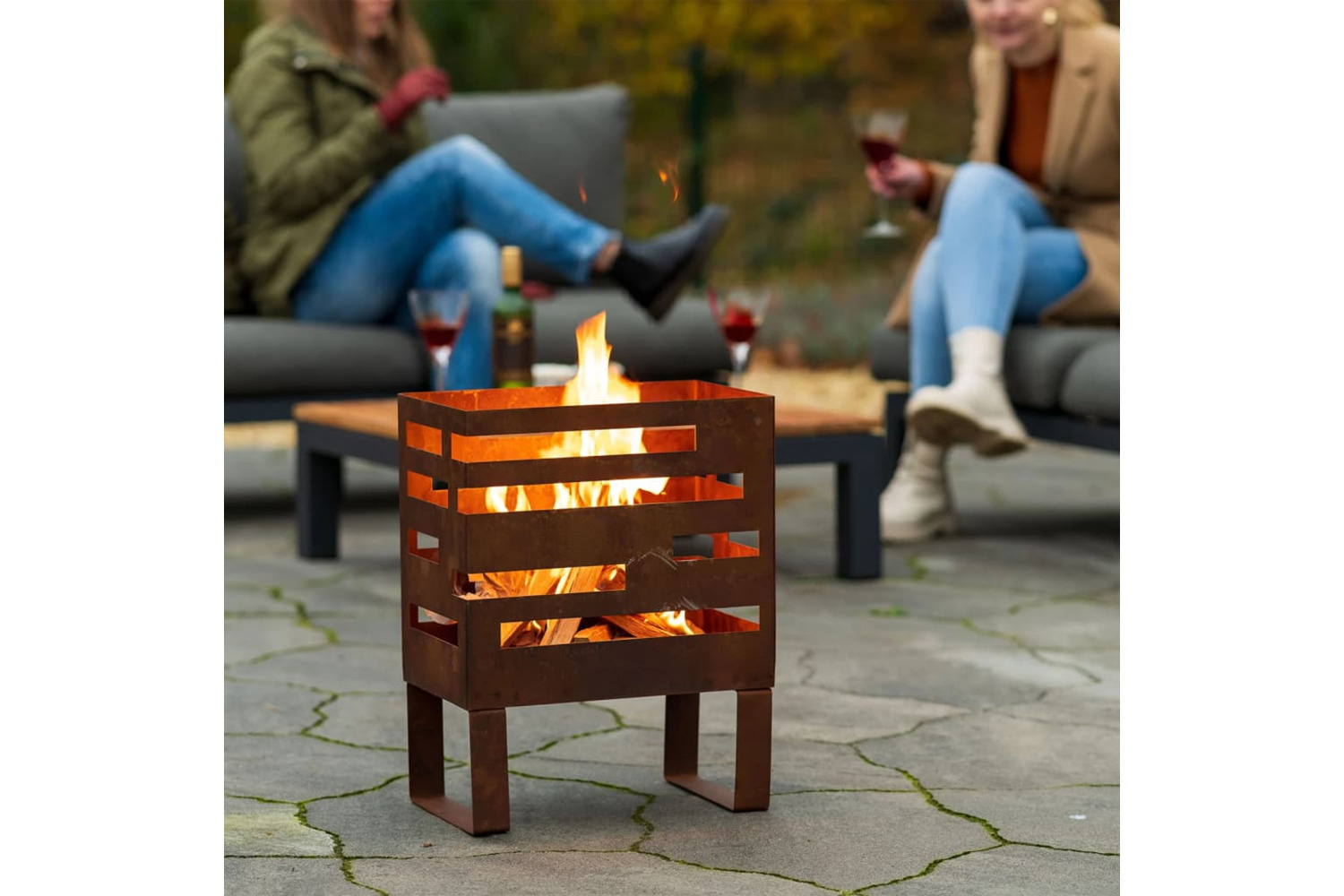 Redfire 429044 Fire Basket Madison Rust Steel