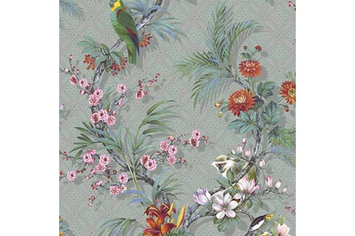 Dutch Wallcoverings 430610 Wallpaper Tropical Grey