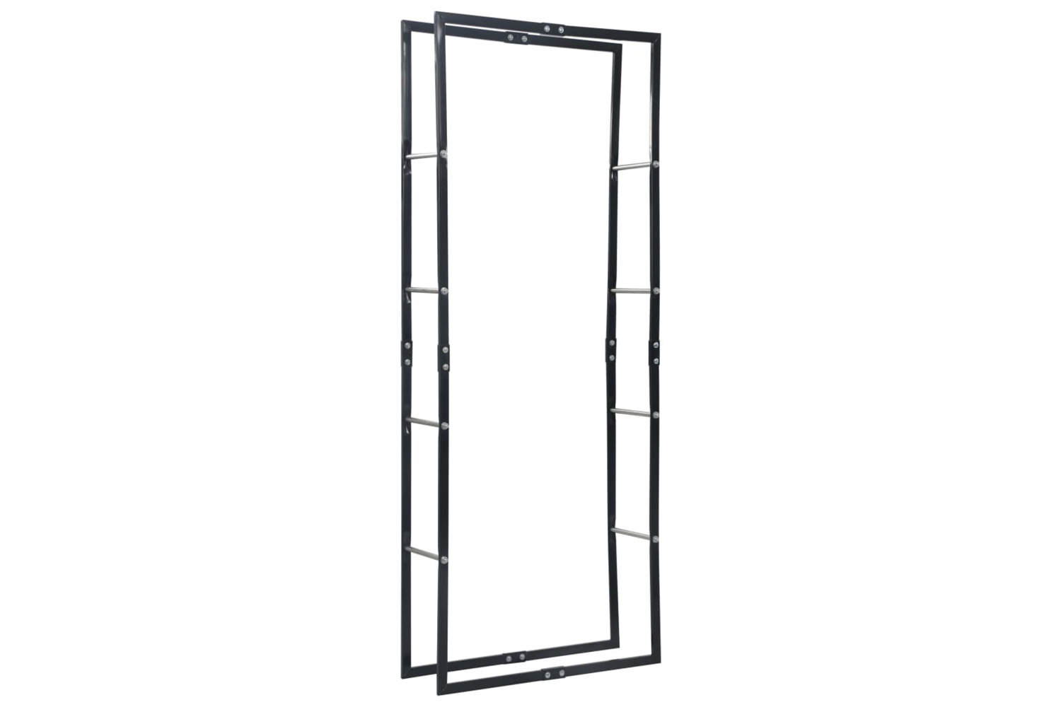 vidaXL 286285 Firewood Rack Black 80x25x200cm Steel