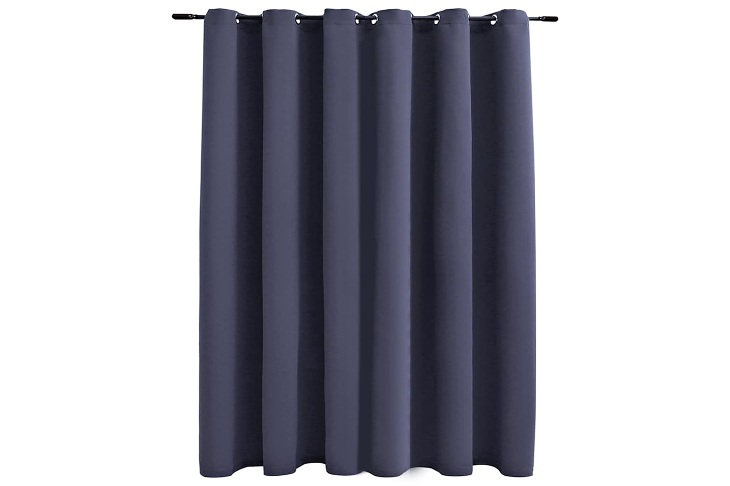 Vidaxl Blackout Curtain With Metal Rings Anthracite 290x245 Cm