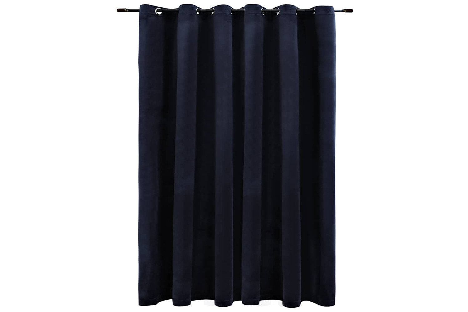 Vidaxl Blackout Curtain With Metal Rings Velvet Black 290x245 Cm