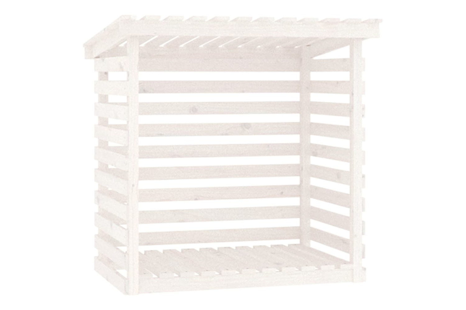 vidaXL 822223 Firewood Rack White 108x73x108cm Solid Wood Pine