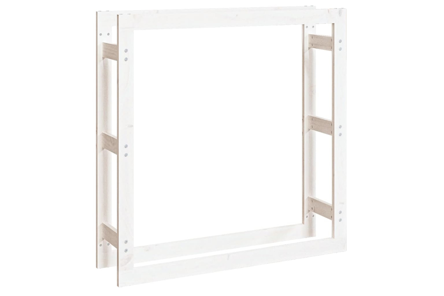 vidaXL 822423 Firewood Rack White 100x25x100cm Solid Wood Pine