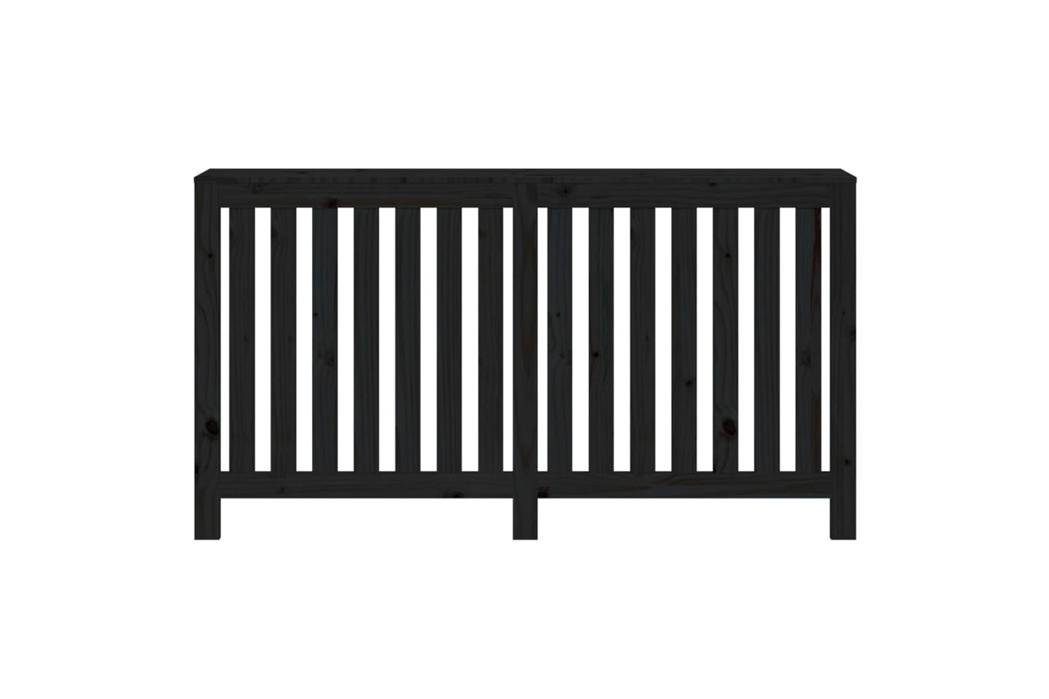 vidaXL 822580 Radiator Cover Black 153x19x84cm Solid Wood Pine