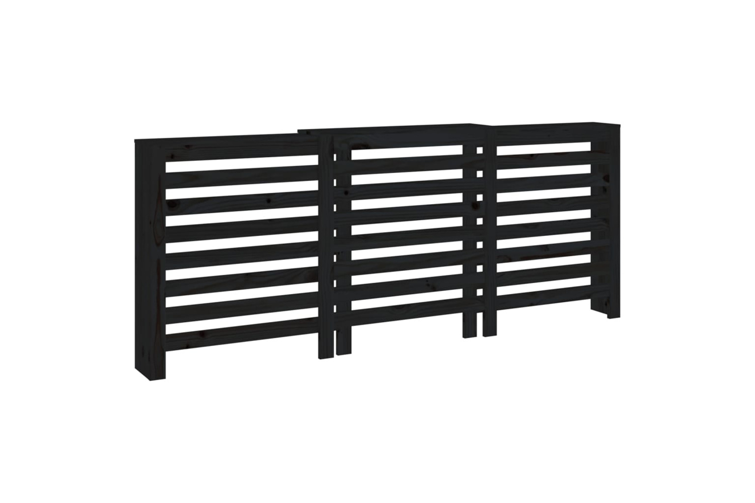 vidaXL 822615 Radiator Cover Black 210x21x85cm Solid Wood Pine