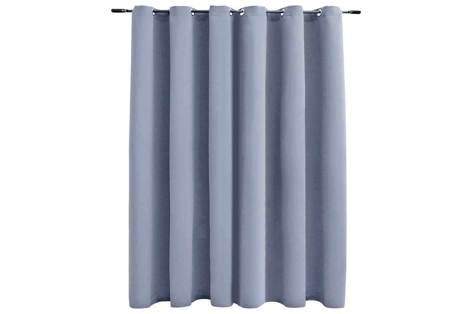 Vidaxl Blackout Curtain With Metal Rings Grey 290x245 Cm