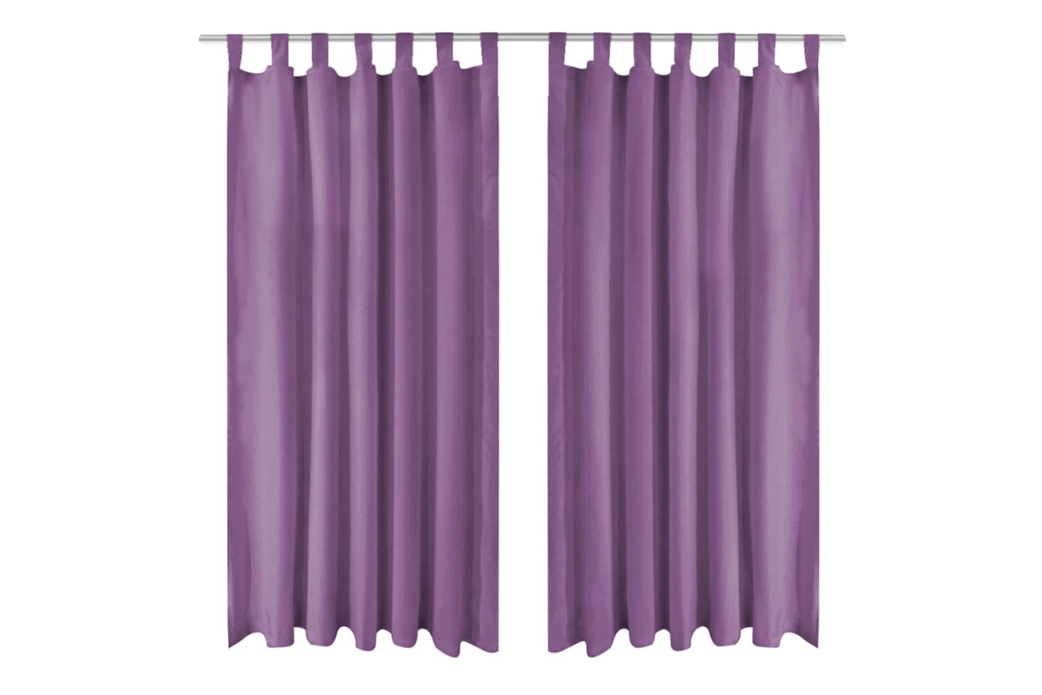 vidaXL 132226 Micro-satin Curtains 2 Pcs With Loops 140x225cm Lilac