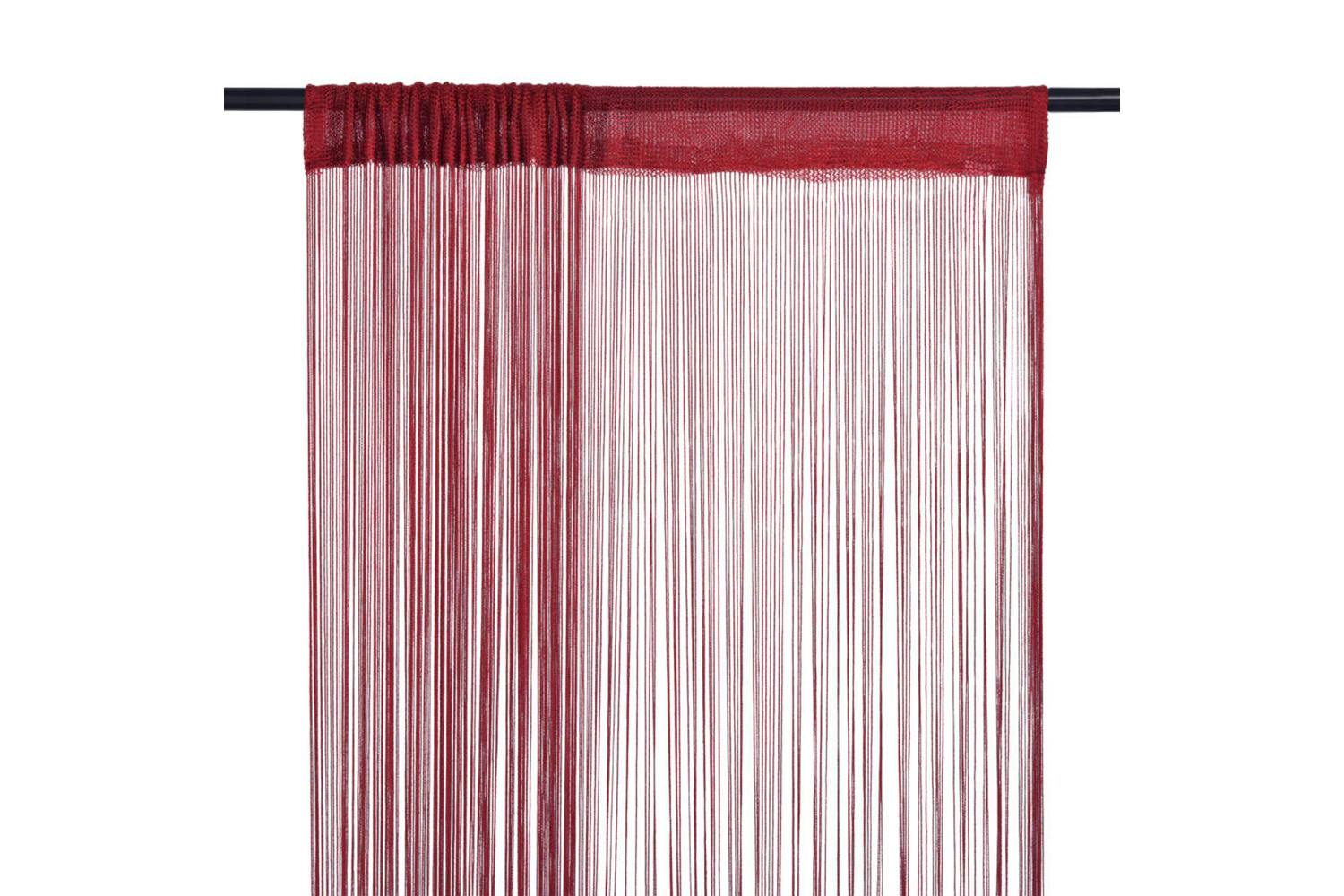 Vidaxl 132409 String Curtains 2 Pcs 140x250 Cm Burgundy