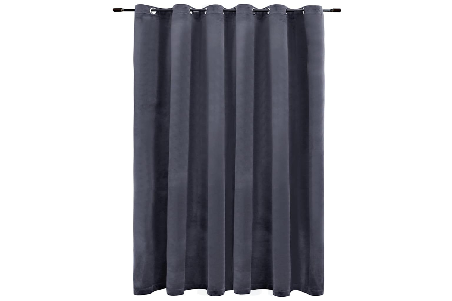 Vidaxl Blackout Curtain With Metal Rings Velvet Anthracite 290x245 Cm