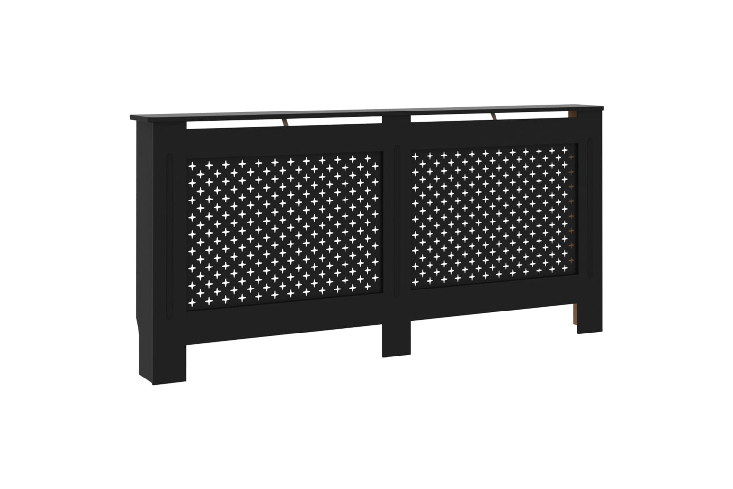vidaXL Radiator Cover Black 172x19x81.5cm Mdf