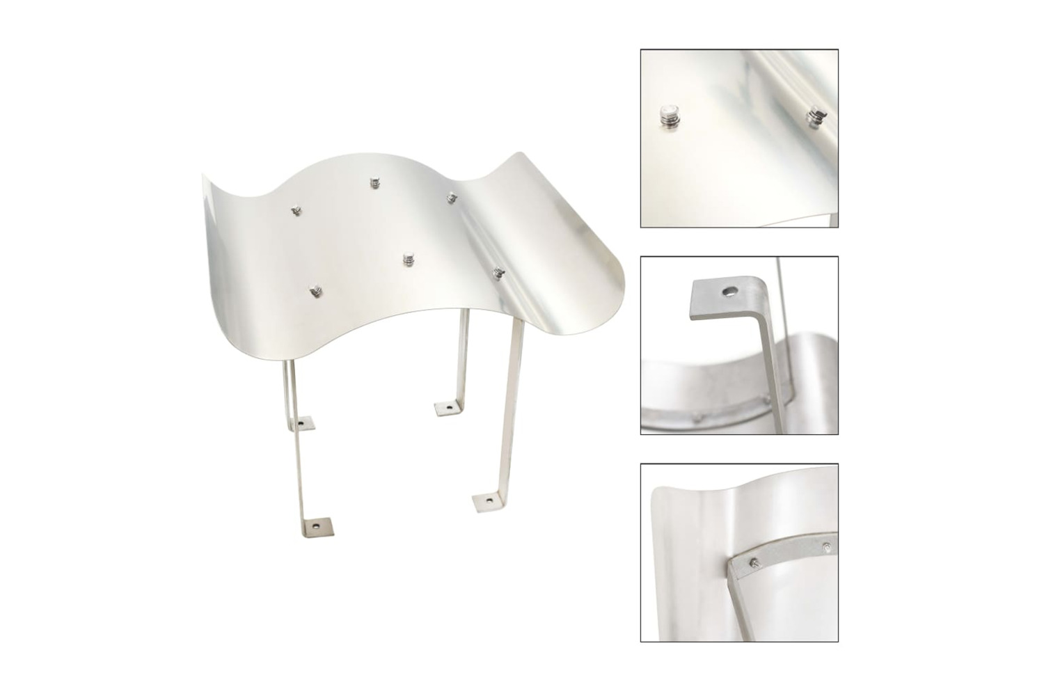 vidaXL 142989 Chimney Cowl Stainless Steel Silver