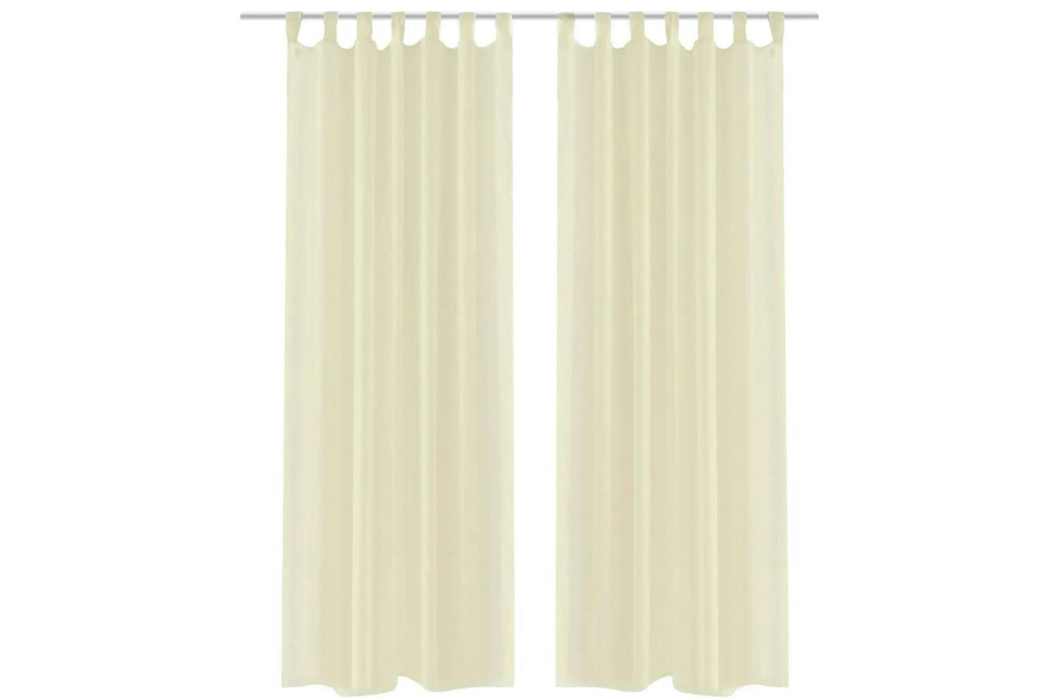 Vidaxl 130200 Cream Sheer Curtain 140 X 175 Cm 2 Pcs