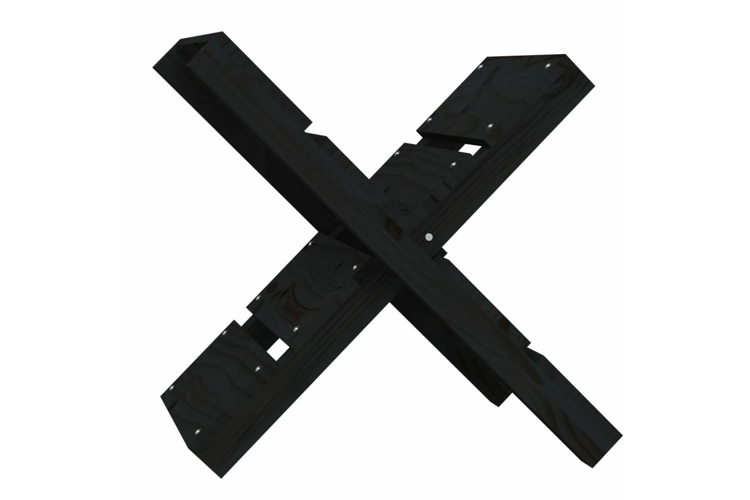 vidaXL 822451 Log Holder Black 47x39.5x48cm Solid Wood Pine