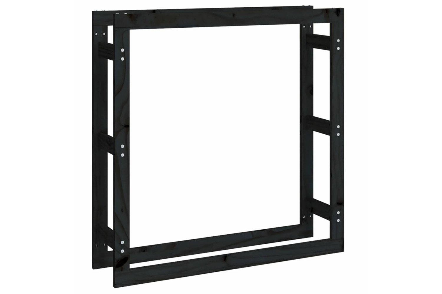 vidaXL 822426 Firewood Rack Black 100x25x100cm Solid Wood Pine