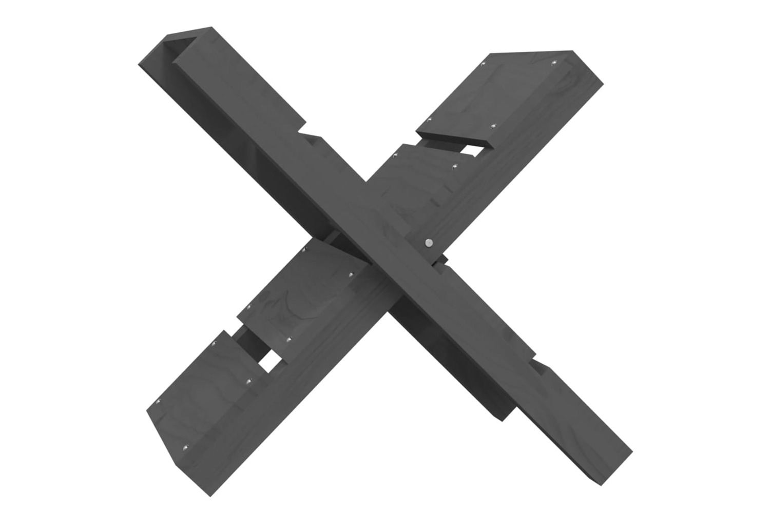 vidaXL 822449 Log Holder Grey 47x39.5x48cm Solid Wood Pine