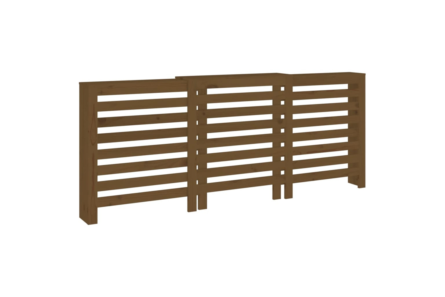 vidaXL 822614 Radiator Cover Honey Brown 210x21x85cm Solid Wood Pine