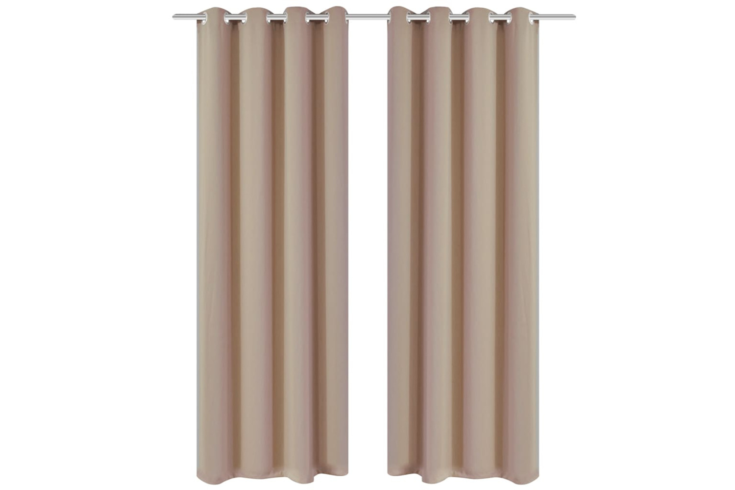 vidaXL 132201 Blackout Curtains 2 Pcs With Metal Eyelets 135x175cm Cream
