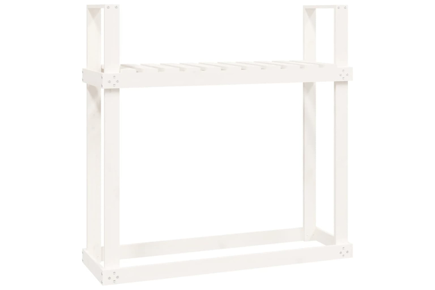 vidaXL 823858 Firewood Rack White 110x35x108.5cm Solid Wood Pine