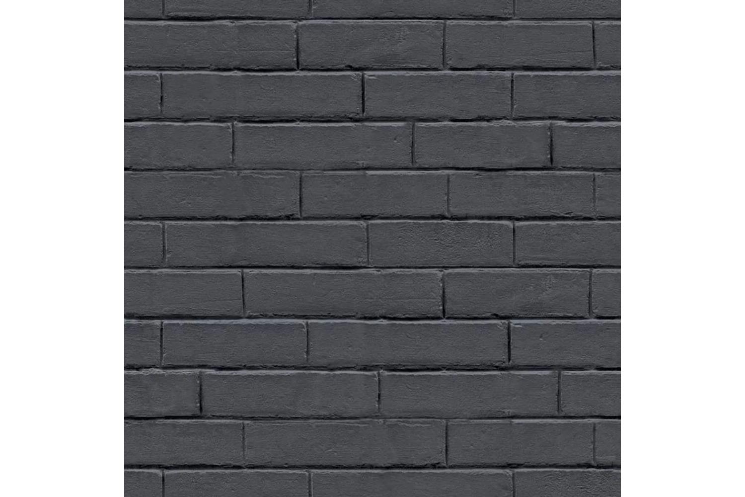 Noordwand 440417 Good Vibes Wallpaper Chalkboard Brick Wall Black And Grey