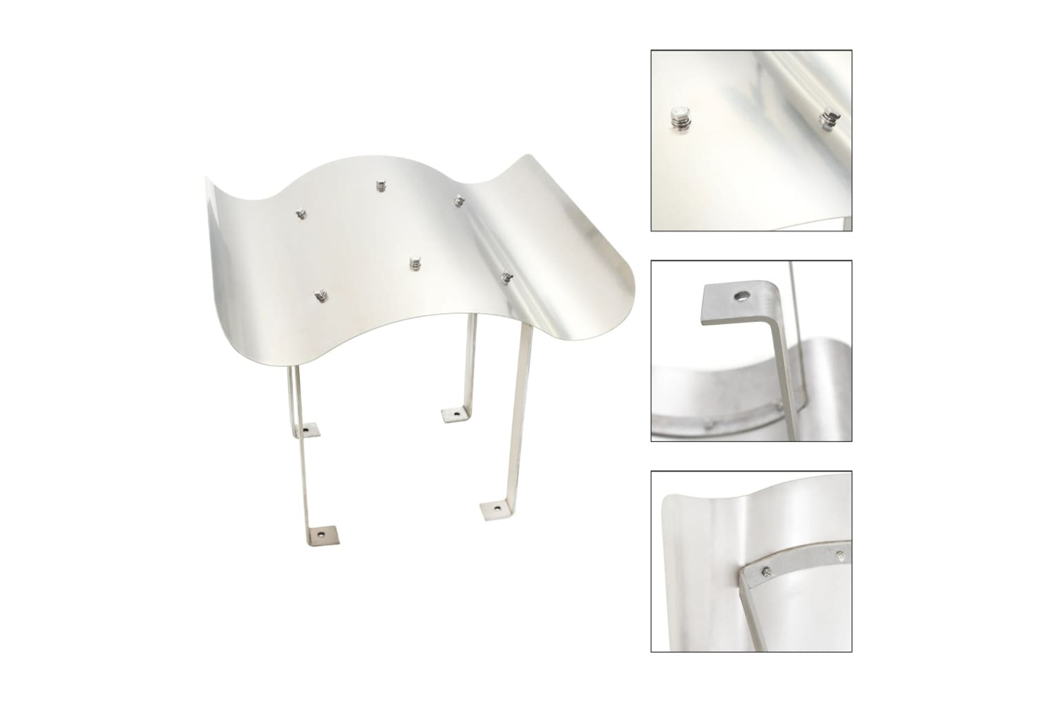 vidaXL 142984 Chimney Cowl Stainless Steel Silver