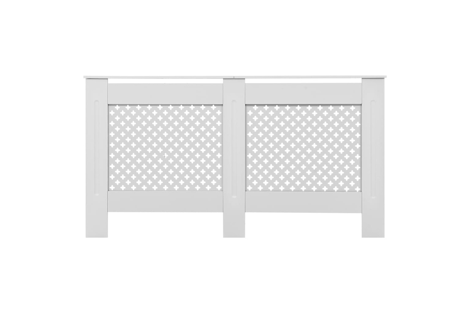 vidaXL 3051378 Radiator Covers 2 Pcs White 152x19x81.5cm Mdf