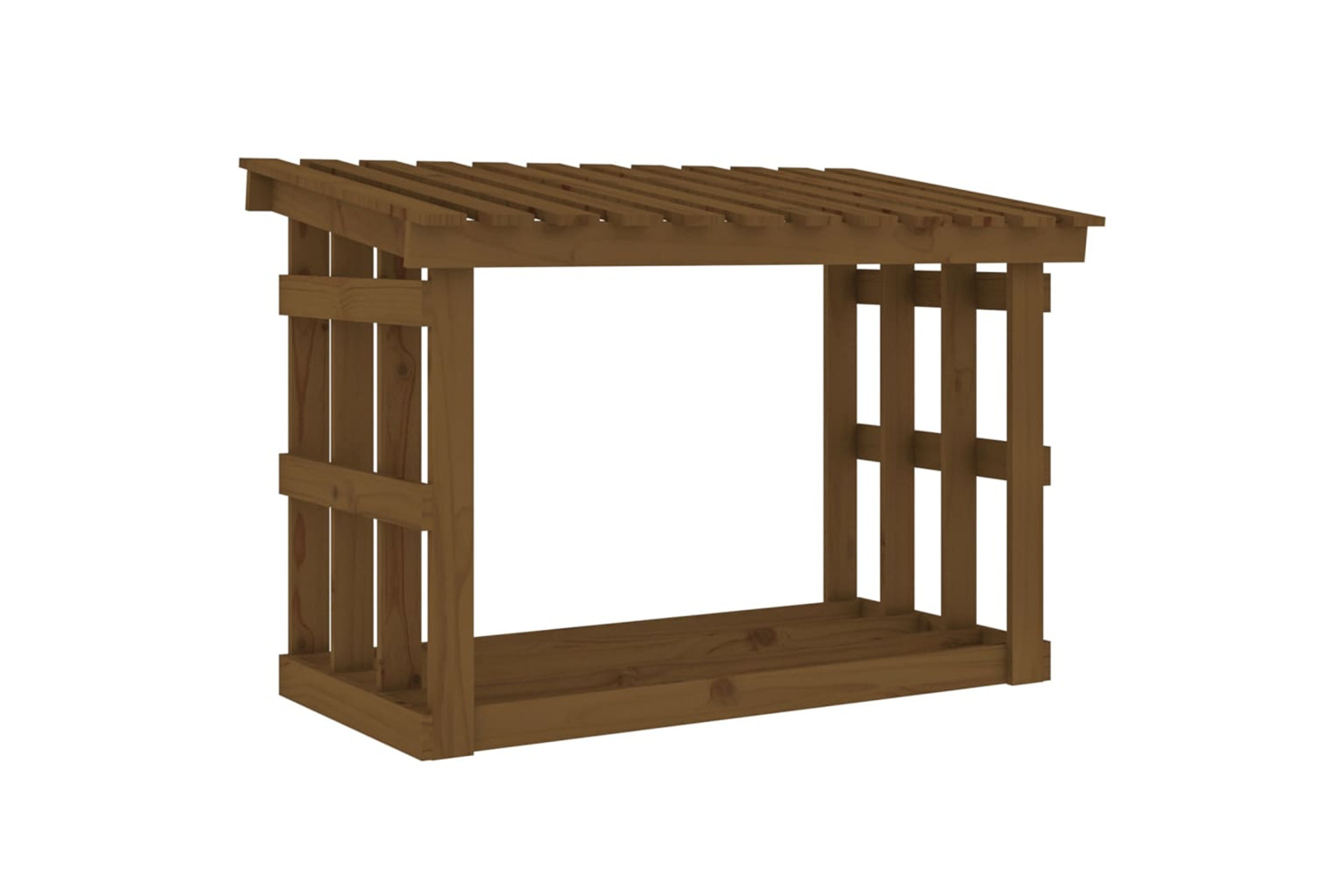 vidaXL 822435 Firewood Rack Honey Brown 108x64.5x77cm Solid Wood Pine