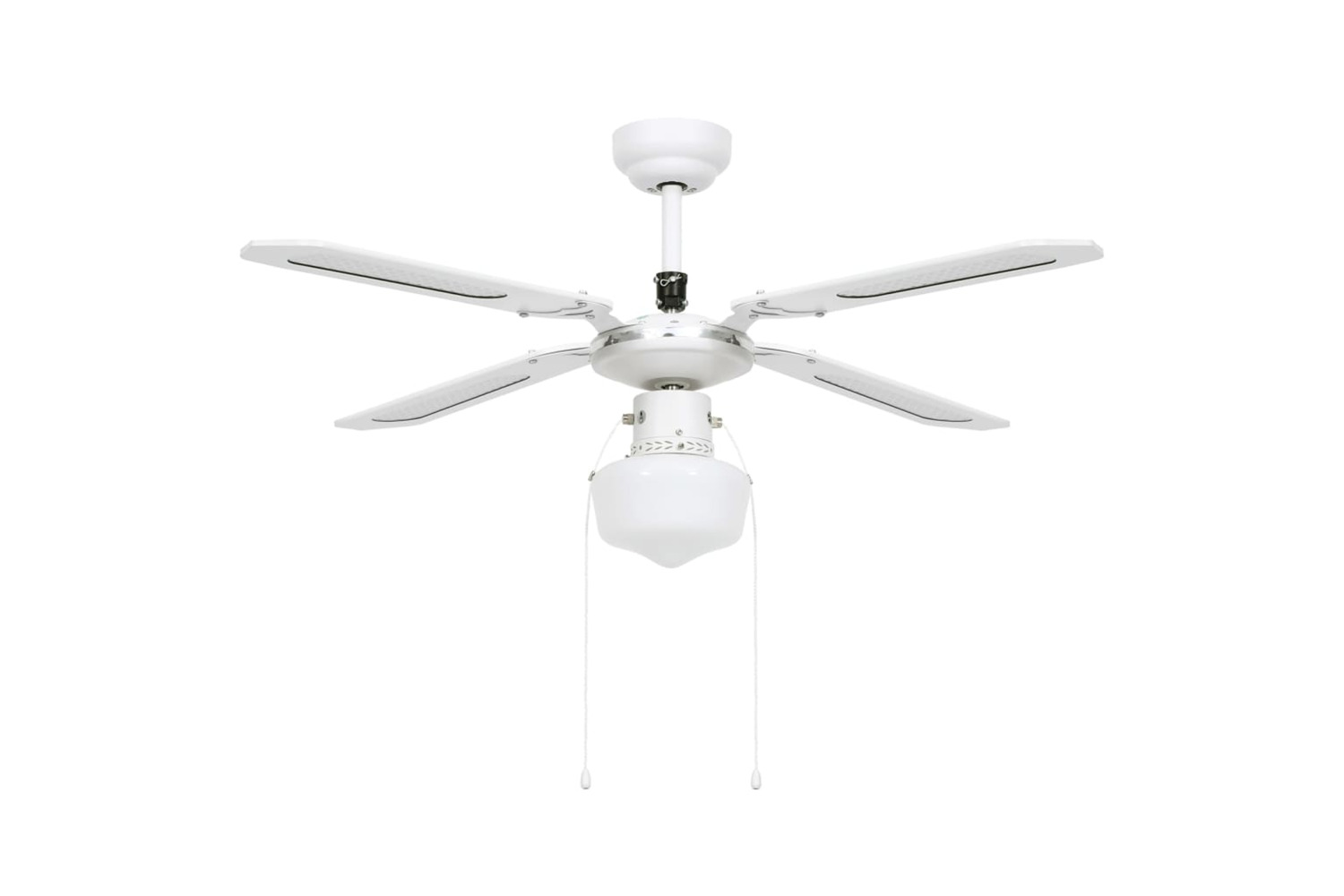vidaXL 51487 Ceiling Fan With Light 106cm White