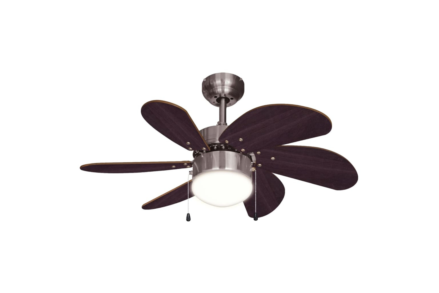Bestron 441213 Ceiling Fan With Lamp Dc30bc 75 Cm 50 W Chrome