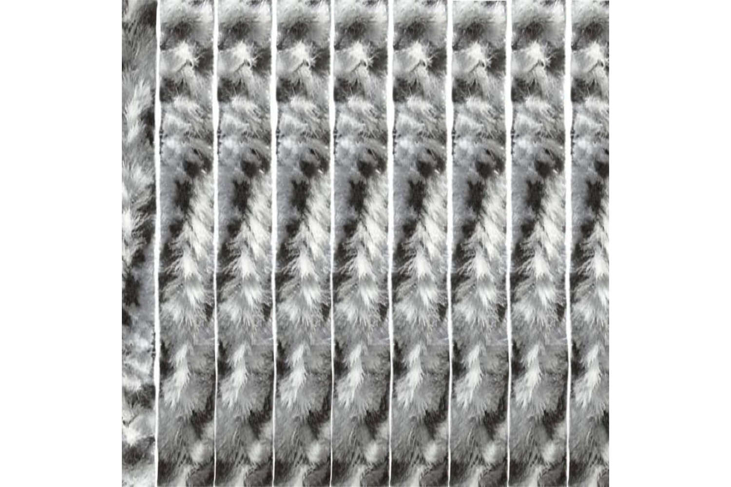 Travellife 441473 Fly Curtain For Door Chenille Rain 185x56 Cm Grey And Black