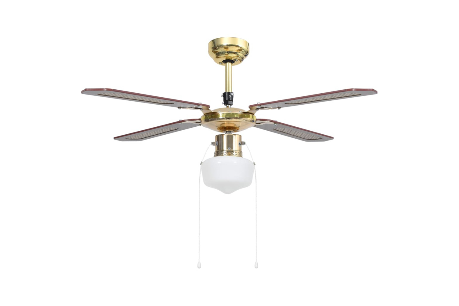 vidaXL 51486 Ceiling Fan With Light 106cm Brown