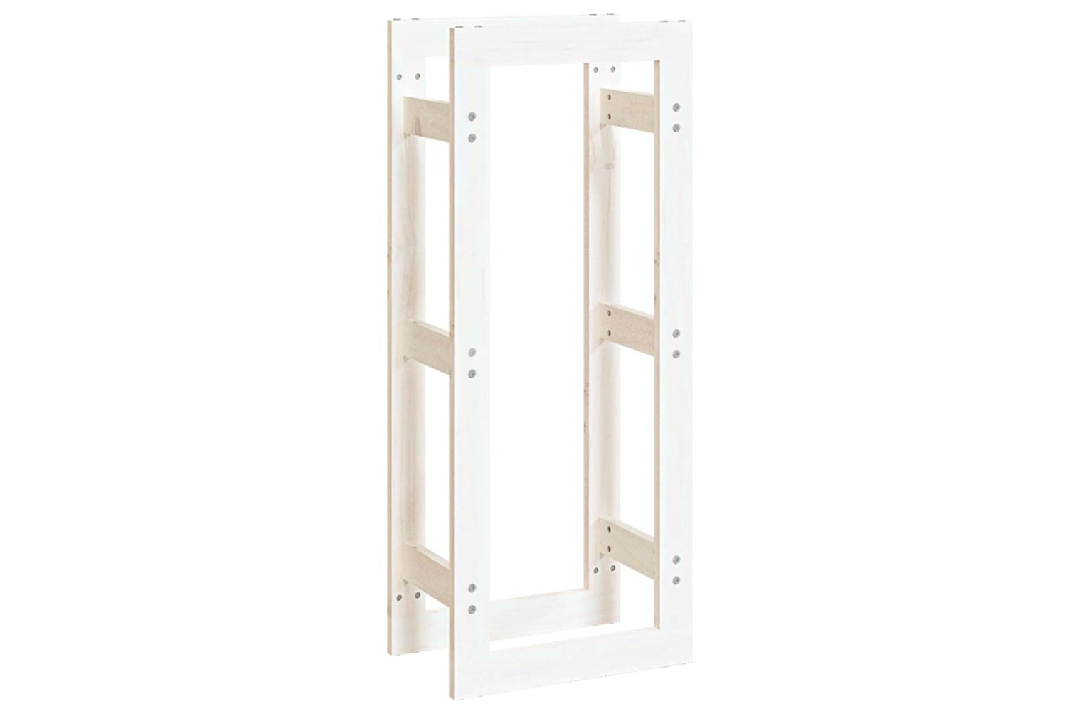 vidaXL 822408 Firewood Rack White 41x25x100cm Solid Wood Pine