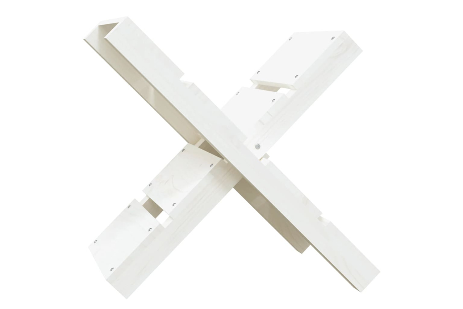 vidaXL 822448 Log Holder White 47x39.5x48cm Solid Wood Pine