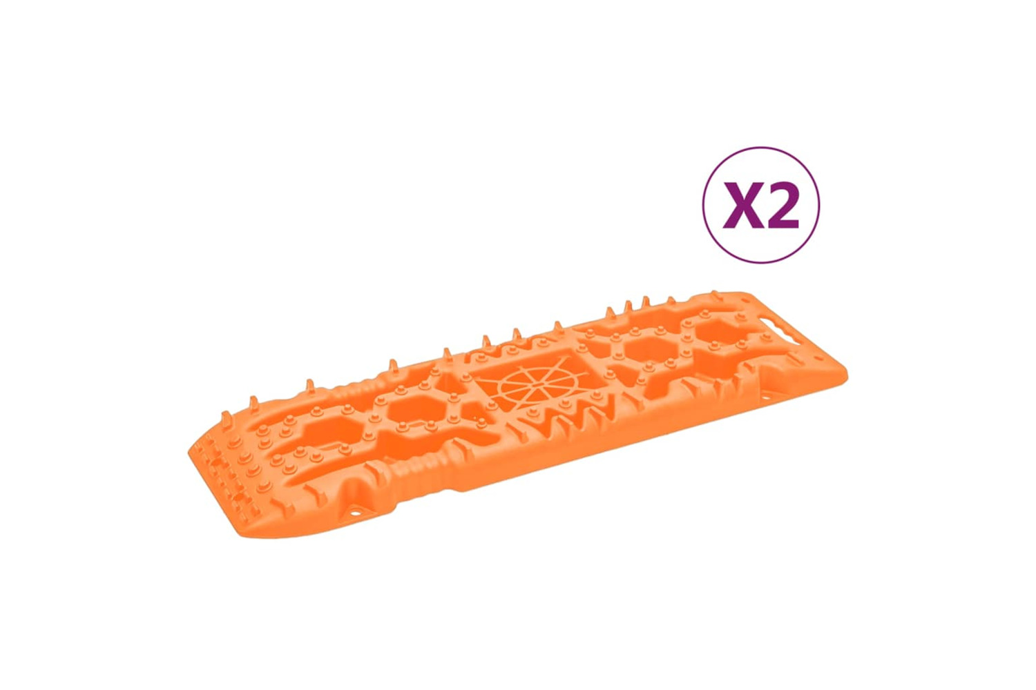 vidaXL 210772 Traction Boards 2 Pcs Orange 107x31x7cm Nylon