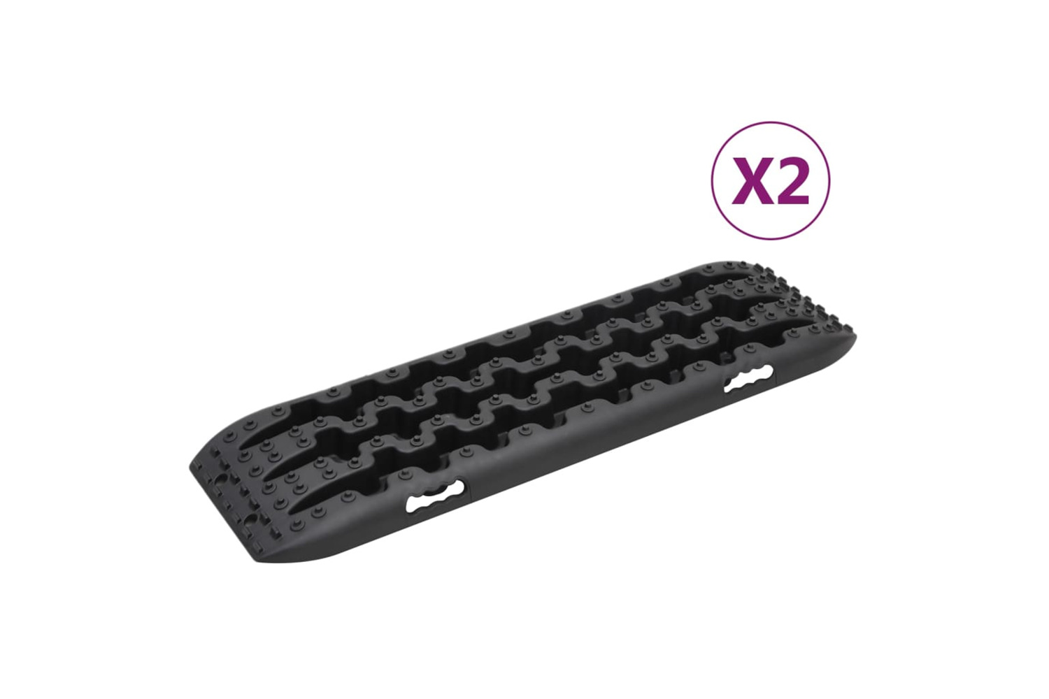 vidaXL 210774 Traction Boards 2 Pcs Black 106x30.5x7cm Nylon