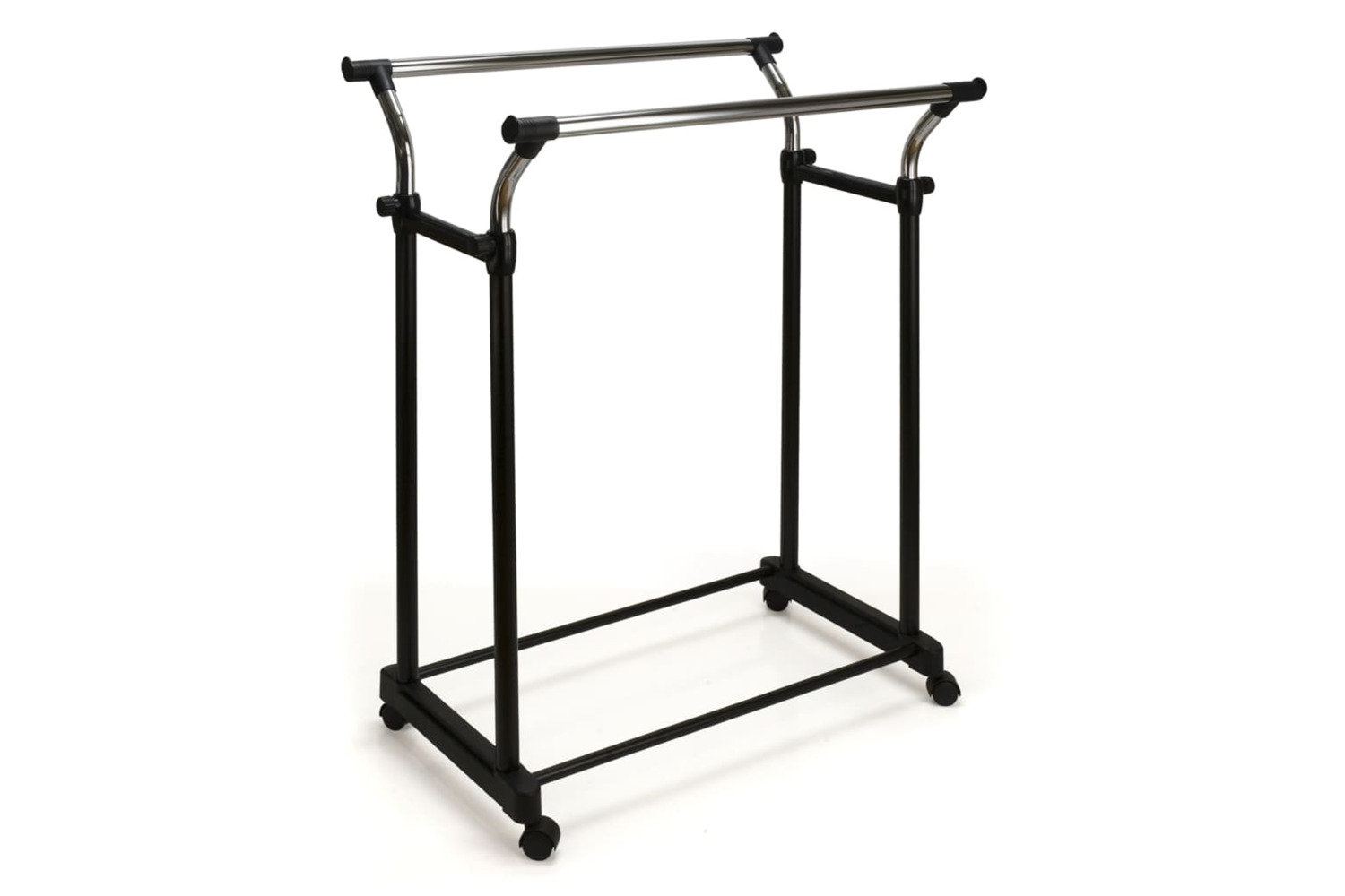 V-part 445319 Clothing Rack Adjustable Height 4 Wheels Double
