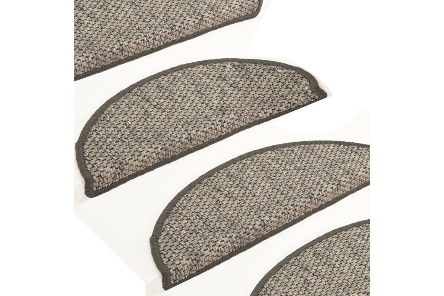 vidaXL 326872 Stair Mats Self-adhesive Sisal-look 15 Pcs 65x21x4cm Anthracite