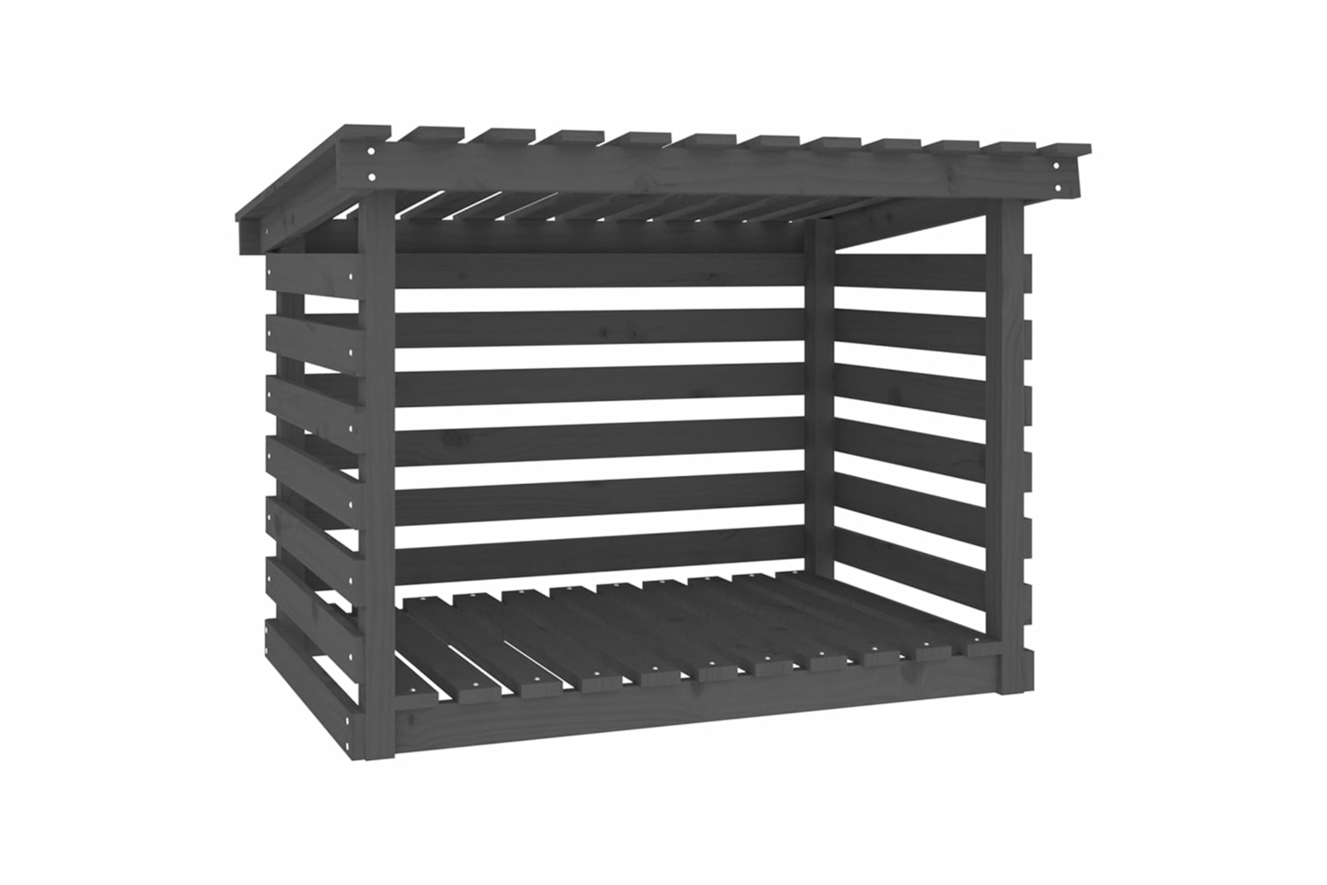 vidaXL 822229 Firewood Rack Grey 108x73x79cm Solid Wood Pine