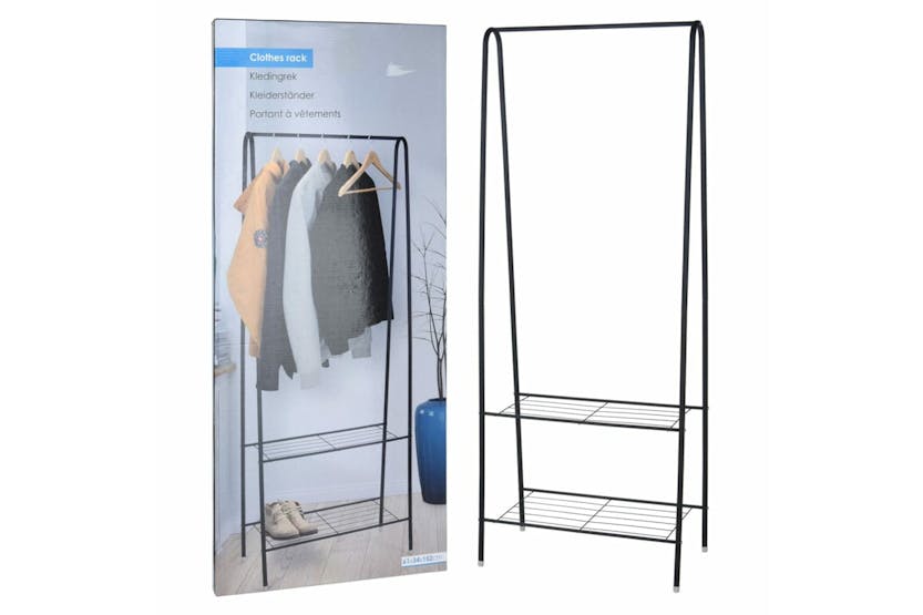 Storage Solutions 442520 Storage Solutions Clothing Rack With 2 Tiers 61x34x152 Cm