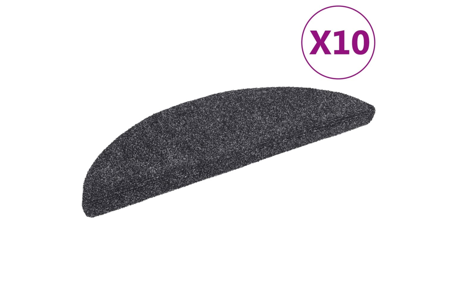 vidaXL 149677 Self-adhesive Stair Mats 10 Pcs Dark Grey 56x17x3cm Needle Punch
