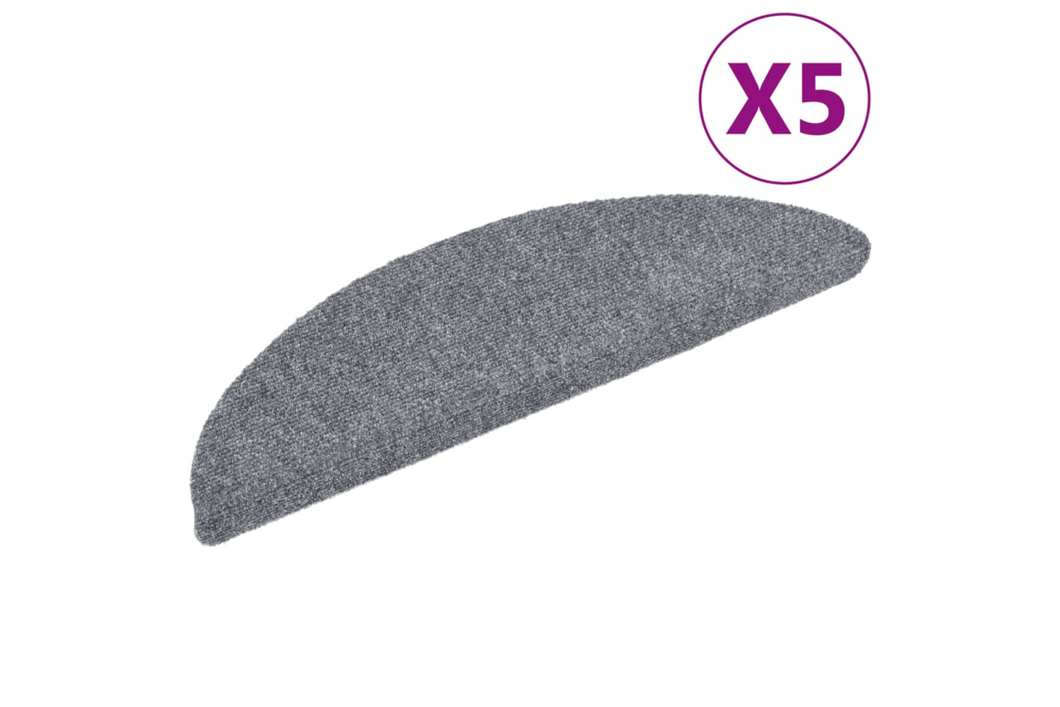 vidaXL 149680 Self-adhesive Stair Mats 5 Pcs Light Grey 56x17x3cm Needle Punch