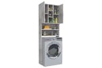 Vidaxl 808426 Washing Machine Cabinet Concrete Grey 64x25.5x190 Cm
