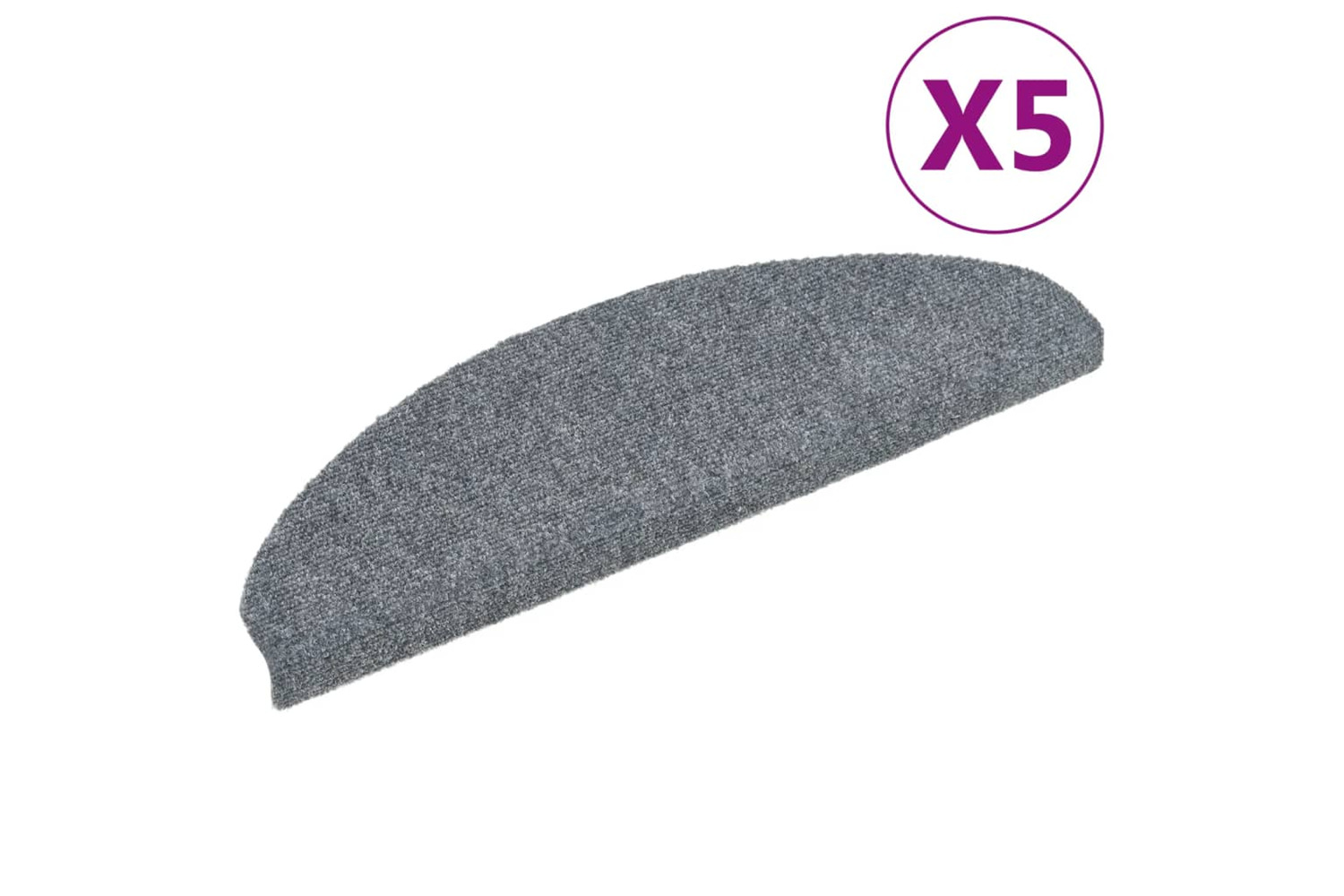 vidaXL 149704 Self-adhesive Stair Mats 5 Pcs Light Grey 65x21x4cm Needle Punch