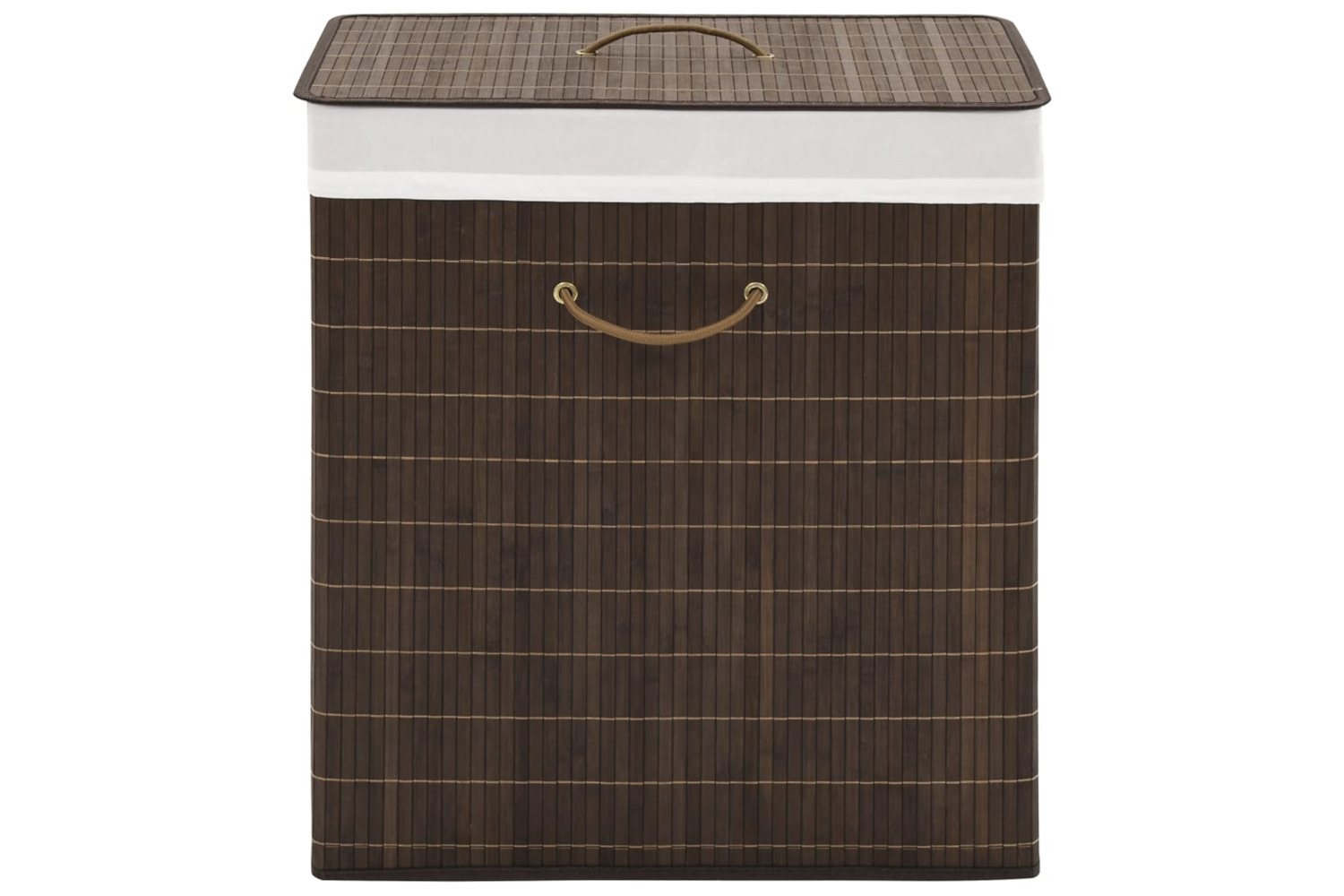 vidaXL 245582 Bamboo Laundry Bin Rectangular Dark Brown