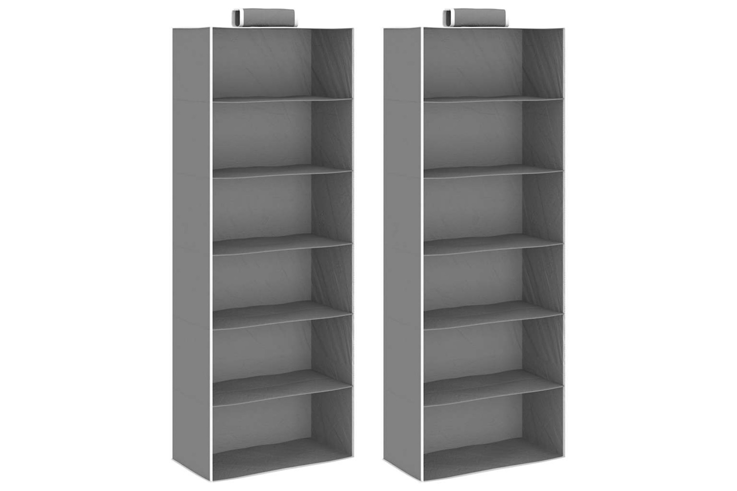 Vidaxl 288326 Hanging Closet Organisers 2 Pcs With 6 Shelves Fabric
