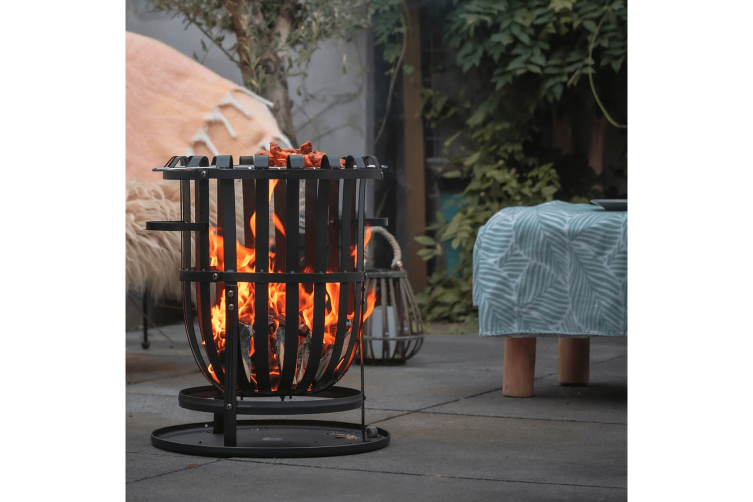 Redfire Fire Basket Dallas Black Steel